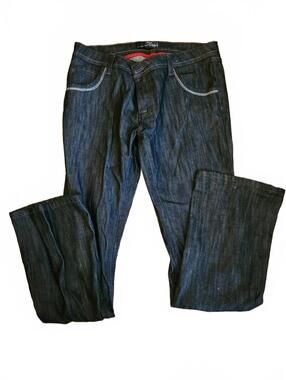 Fetish Denim Jeans Women's 31 Dark Wash Wide Leg - EUC